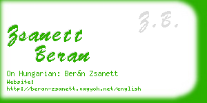 zsanett beran business card
