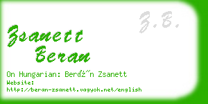 zsanett beran business card